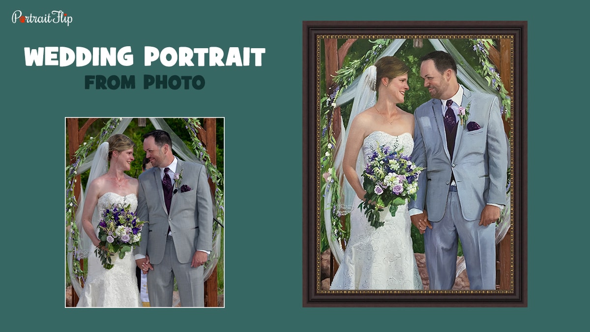 Customized wedding portrait by PortraitFlip