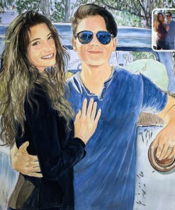 couple pastel painting