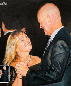 dancing couple pastel painting