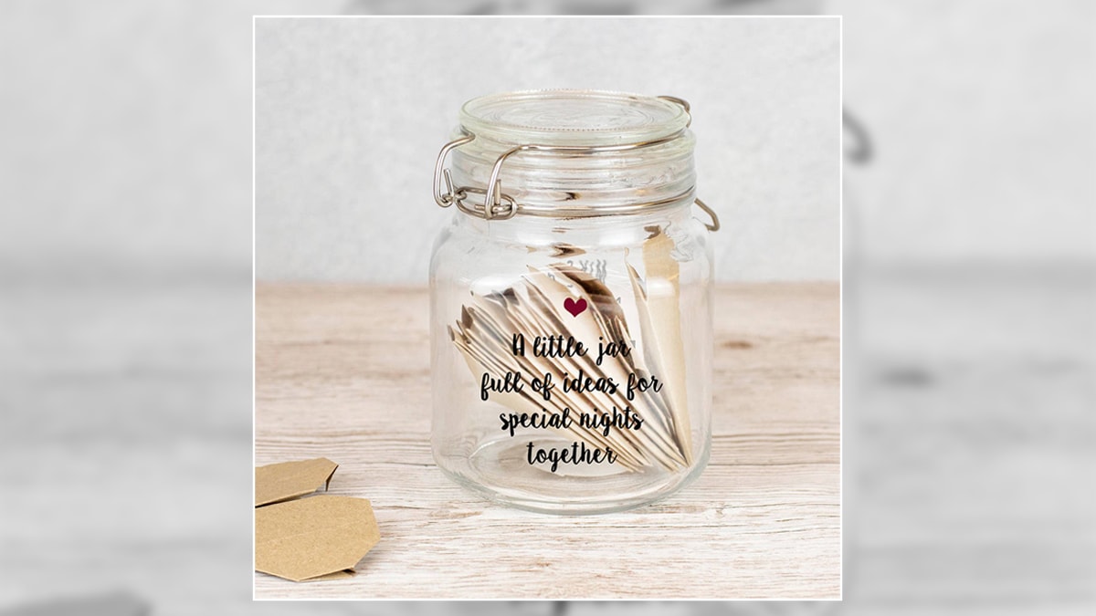 Date night idea jar for anniversary