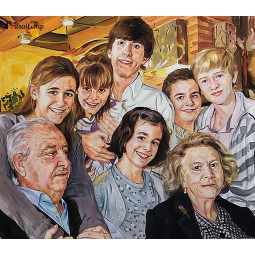 Grandparents & Grandchildren Pastel Portraits