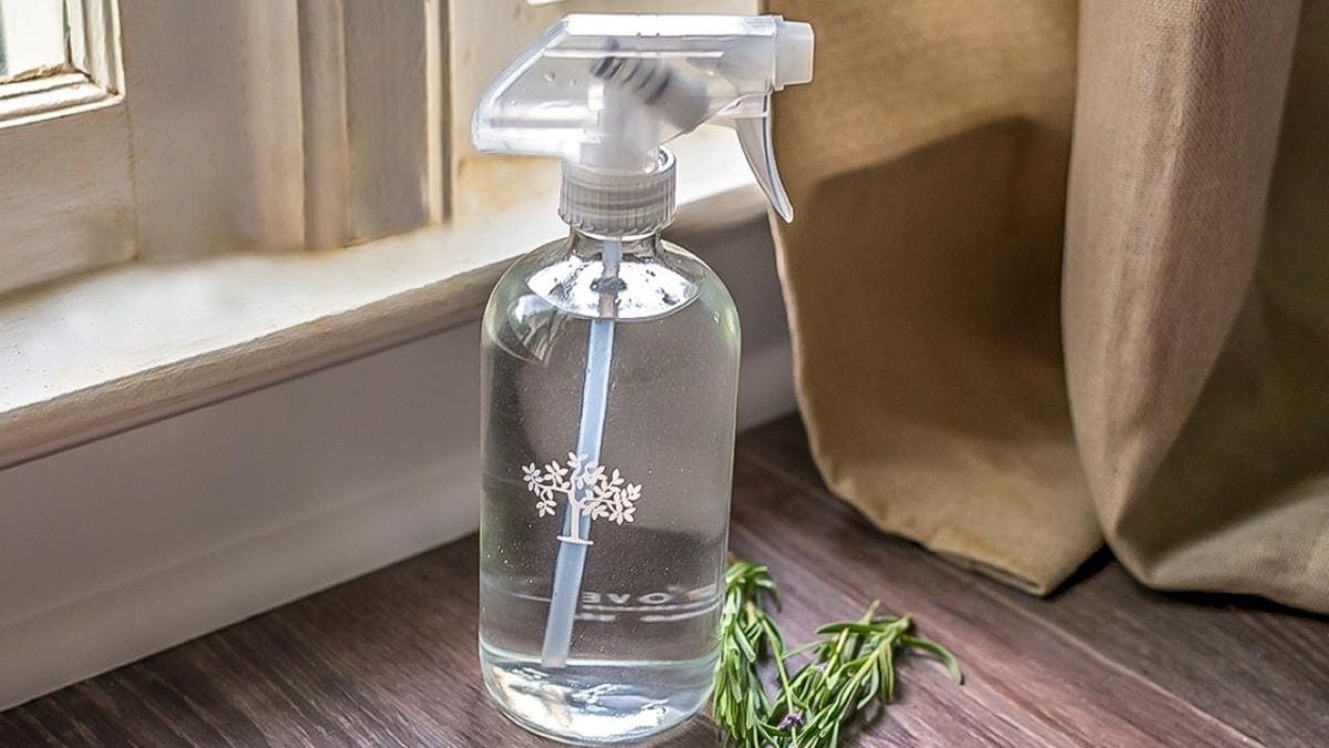 a spray bottle with homemade perfume. 