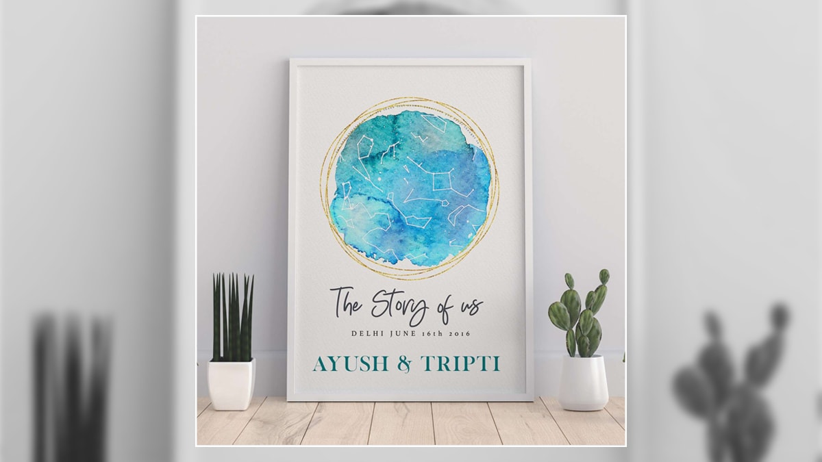 A star frame for anniversary