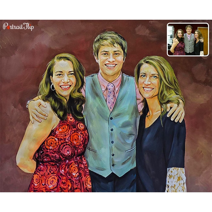 family pastel portrait