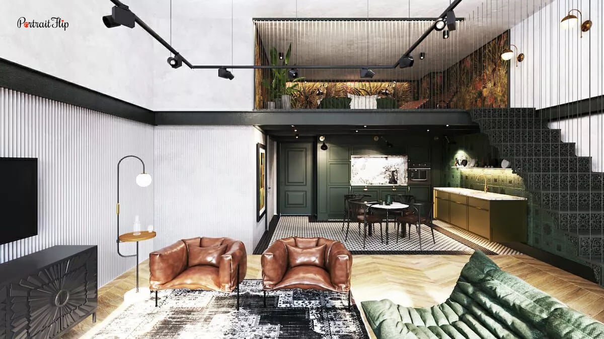 Modern interior with trends in home decor 2022. An image showing the recent trends in 2022. There is a sofa and they are all according to the colors of 2022 soft and earthy. These are some of the home decor trends of 2022.