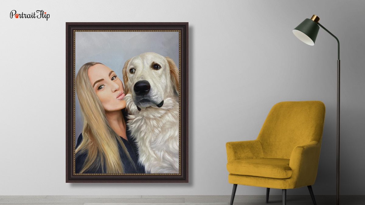 A people and pet portrait of a girl and her dog by PortraitFlip