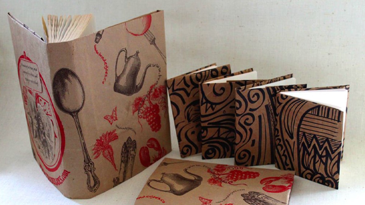 Recycled books made from used papers