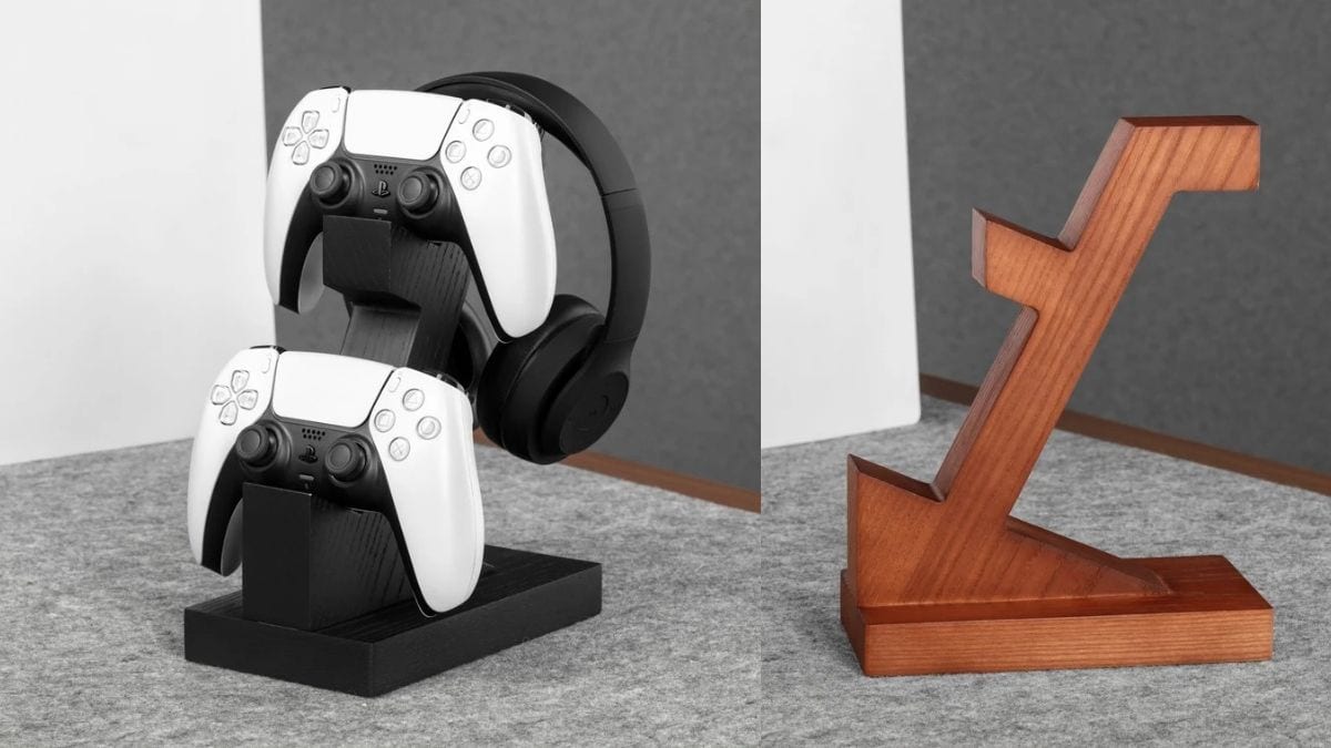 headset and controller stand shown as gifts for gamers 