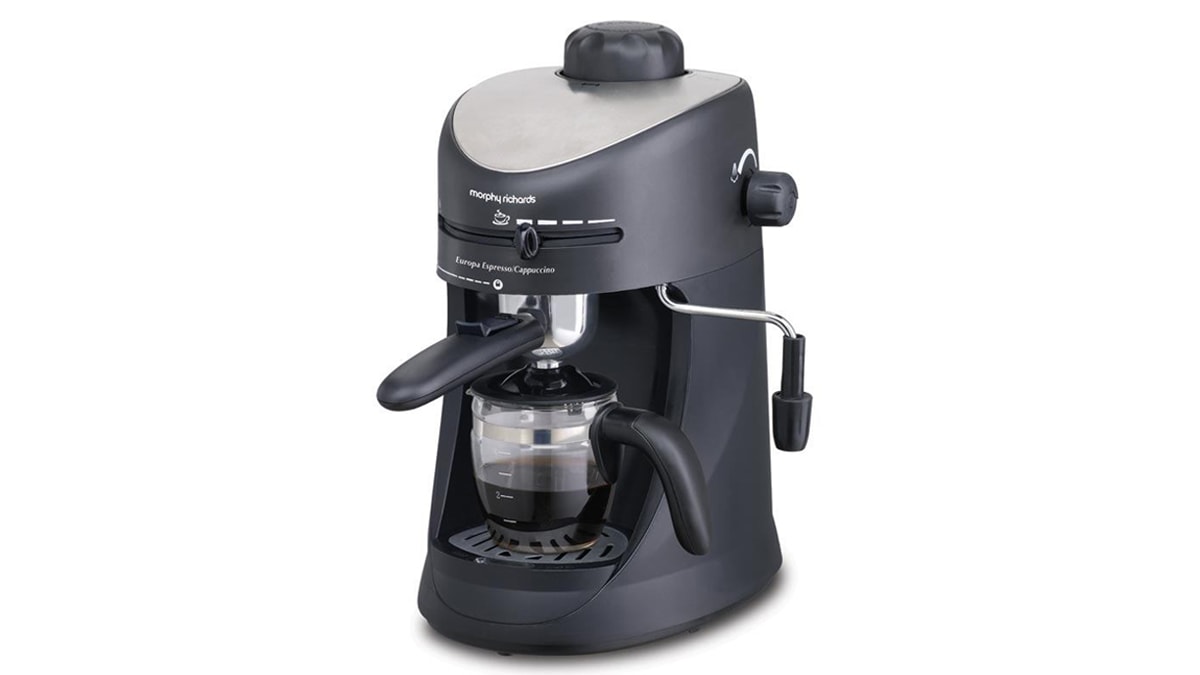 a coffee maker machine in a white background.