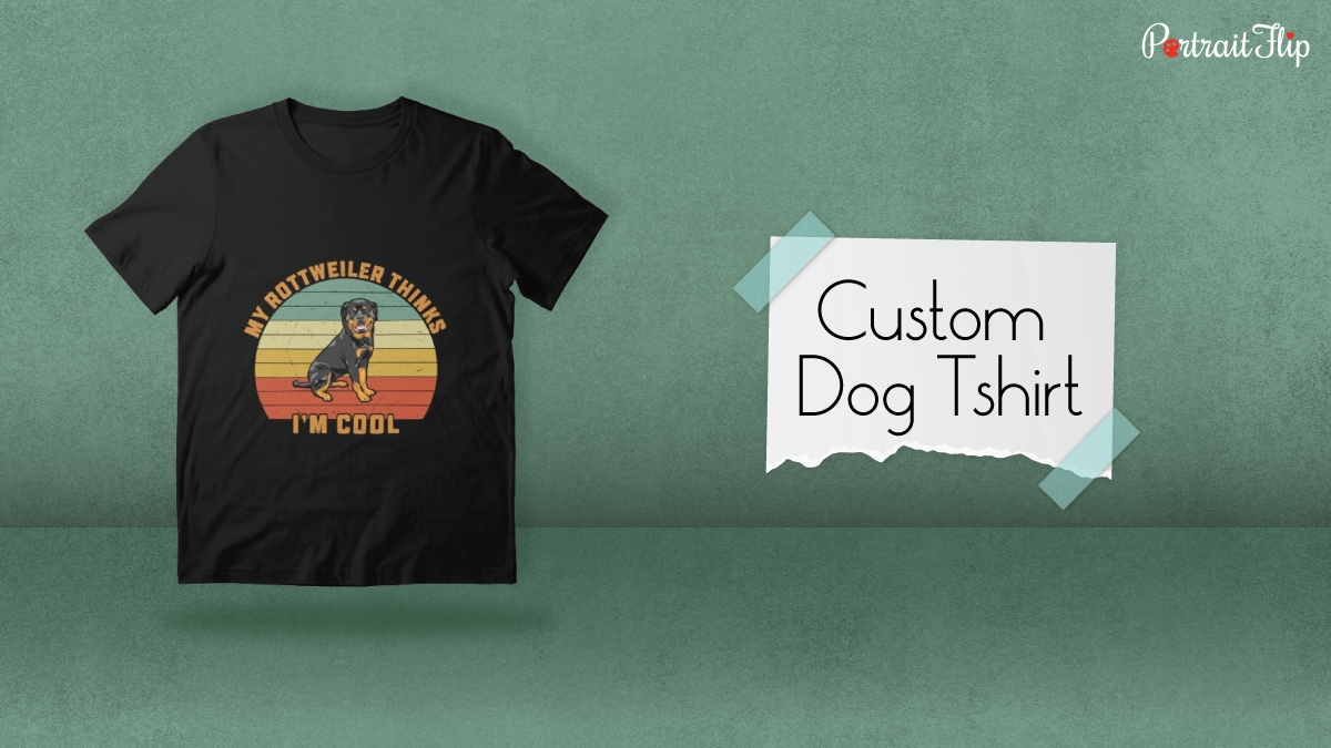 a black with a Rottweiler photo on it.