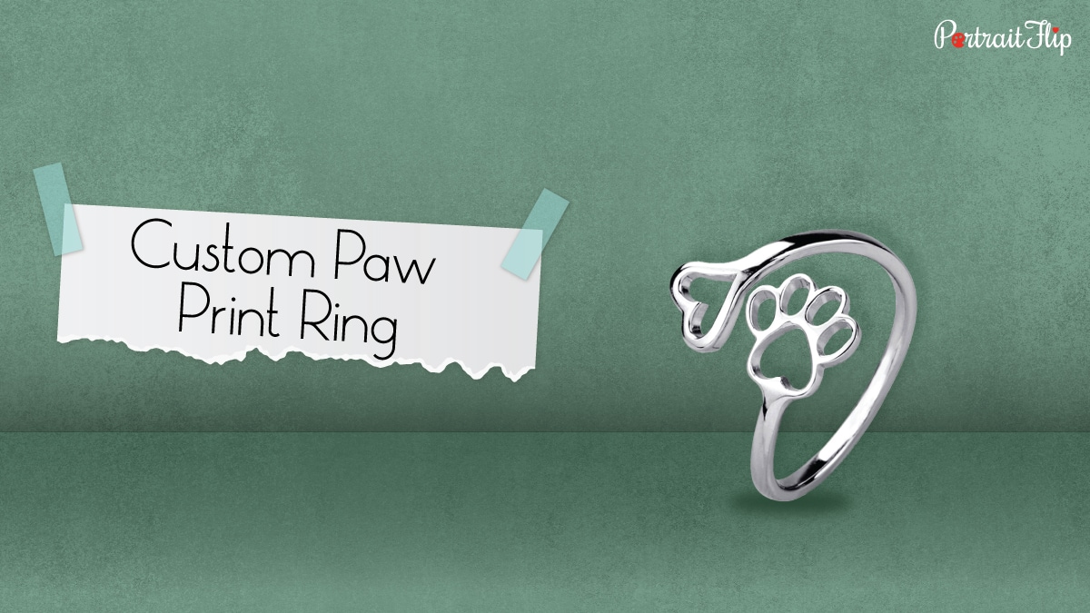 a custom paw print ring 