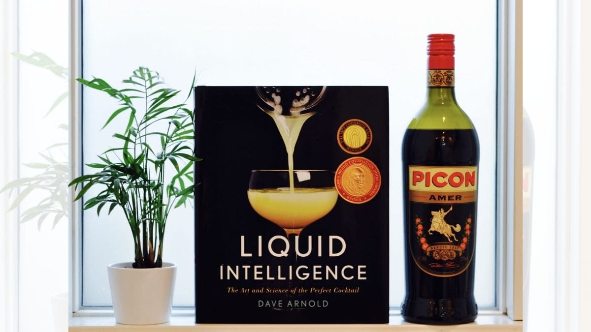 a book called the liquid intelligence that has recipes for cocktails and mocktails shown