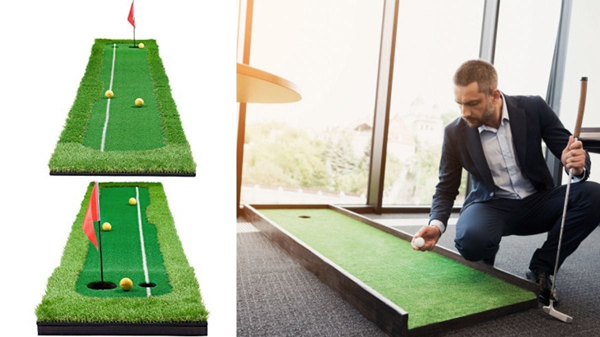 a set of mini golf that can be played indoors