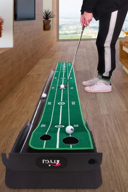 an automated indoor golf as one of the most unique gift ideas for him for Christmas