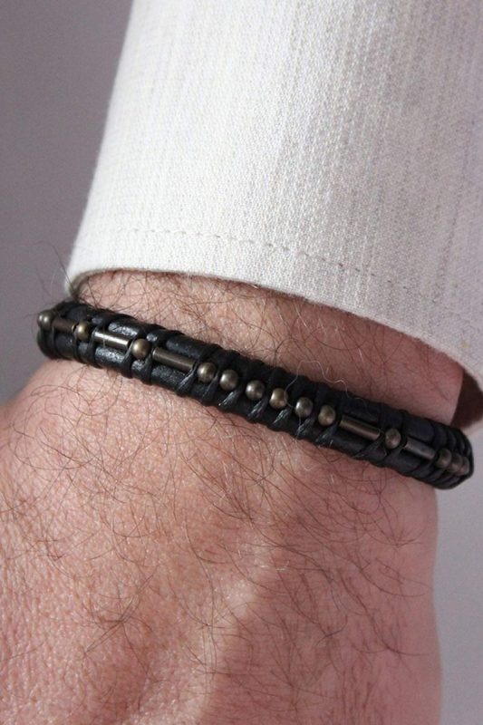 a custom morse code bracelet as one of the most unique gift ideas for him for Christmas