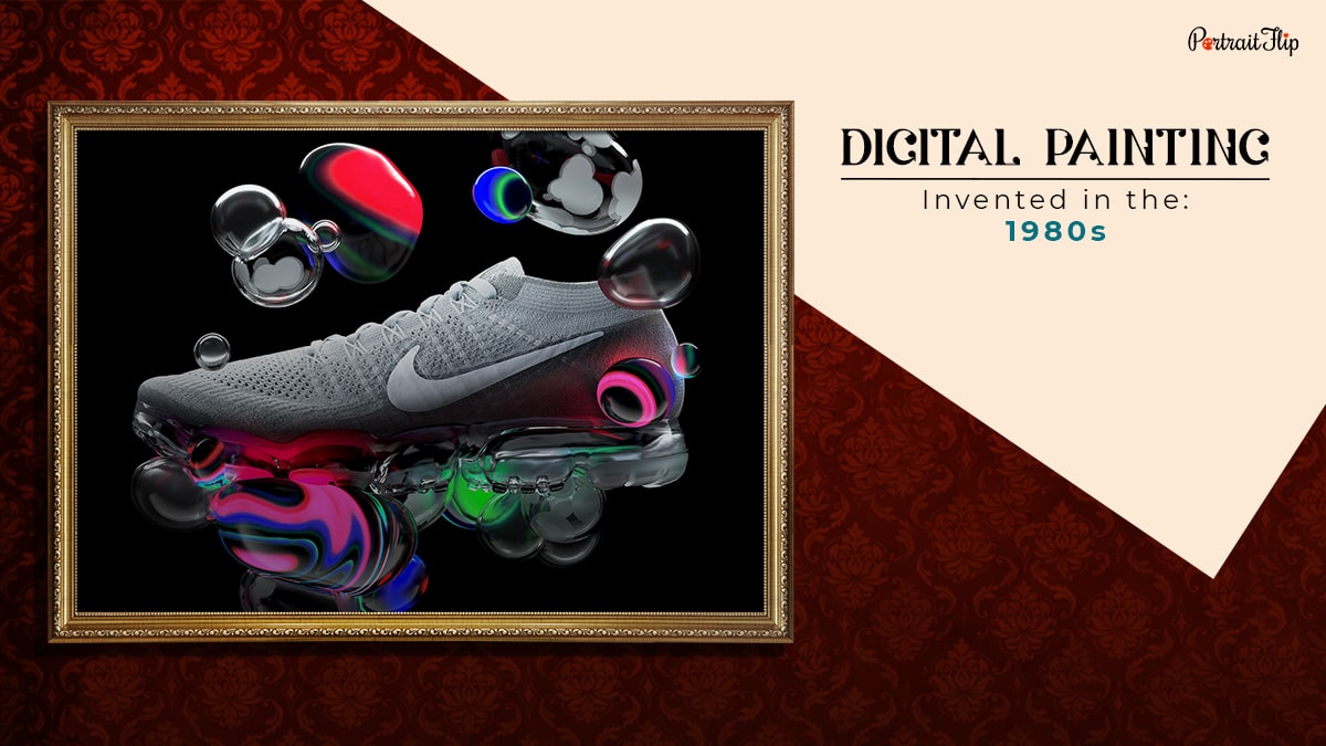digital painting technique that was invented in the 1980s shown as one of painting techniques in the all types of paintings, styles, and techniques blog