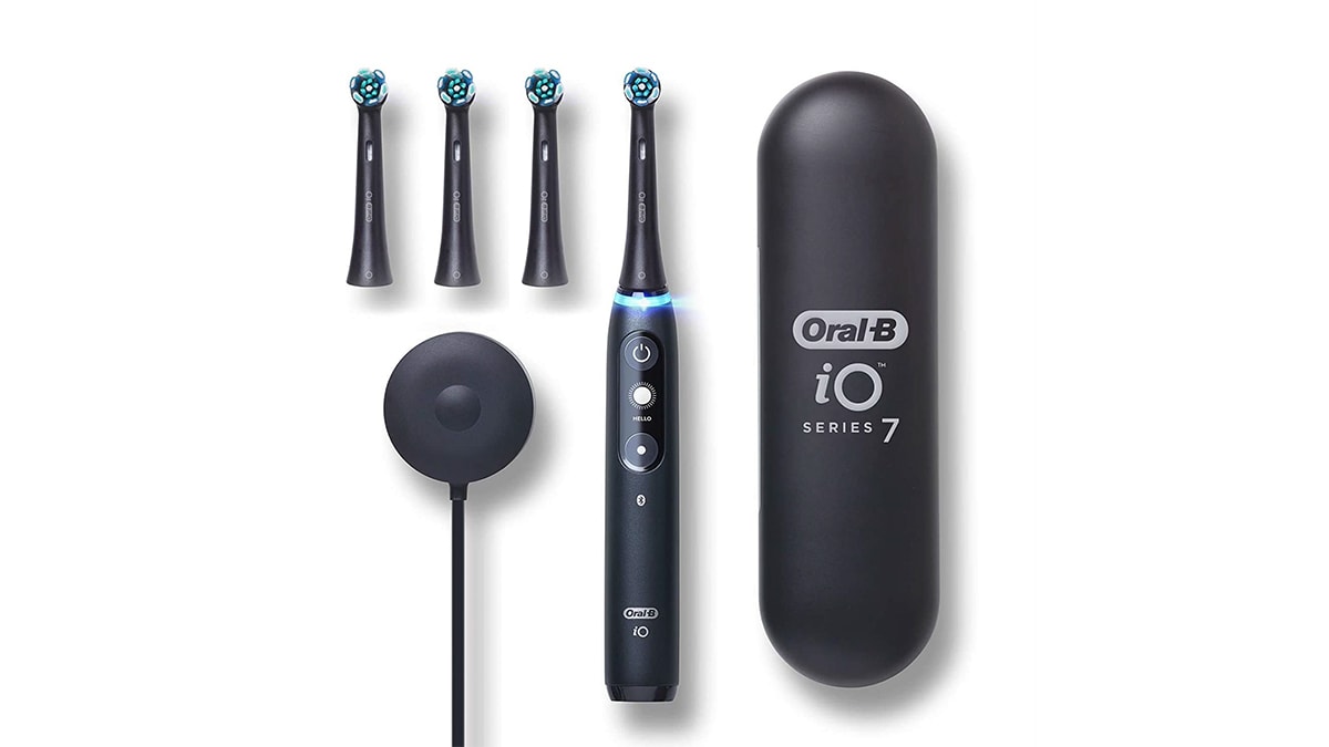 a set of electronic toothbrush by Oral B