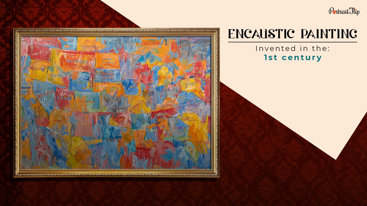encaustic painting technique that was invented in the 1st century shown as one of painting techniques in the all types of paintings, styles, and techniques blog