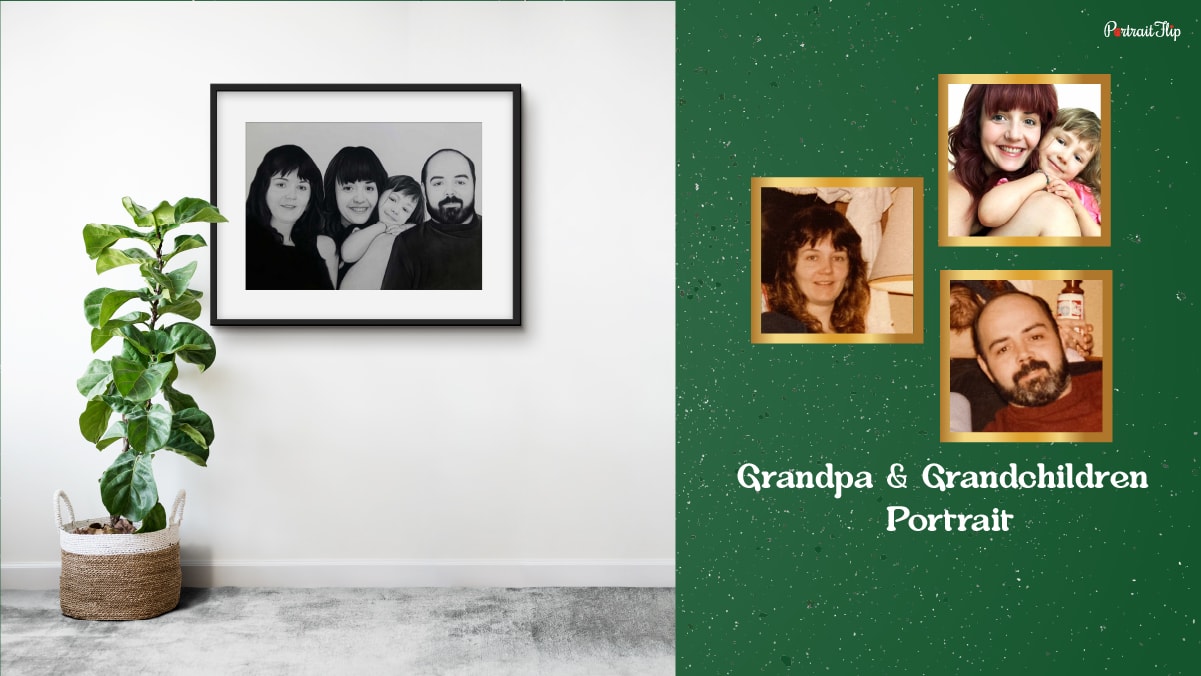 Grandpa & Grandchildren Portrait made by PortraitFlip