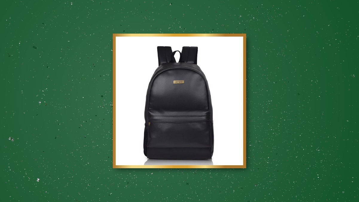 a leather mini backpack