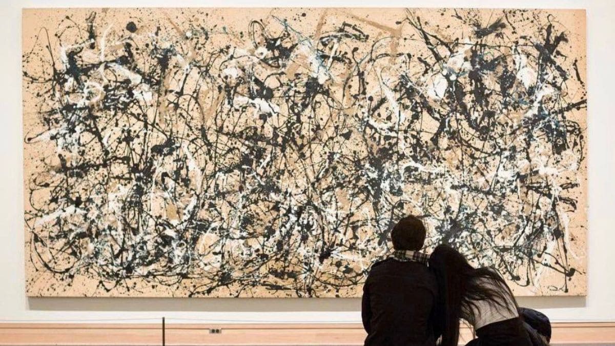 no 5 by Jackson Pollock shown as one of the most expensive paintings to ever be auctioned 