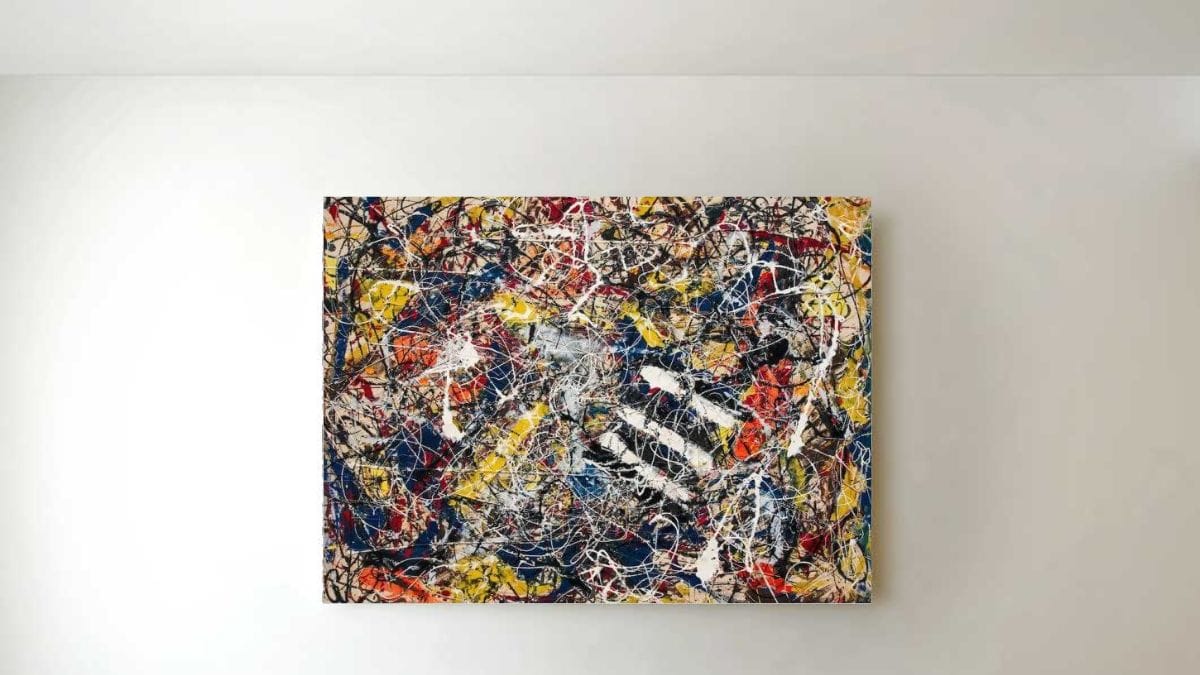 number 17A by Jackson Pollock shown as one of the most expensive paintings to ever be auctioned 