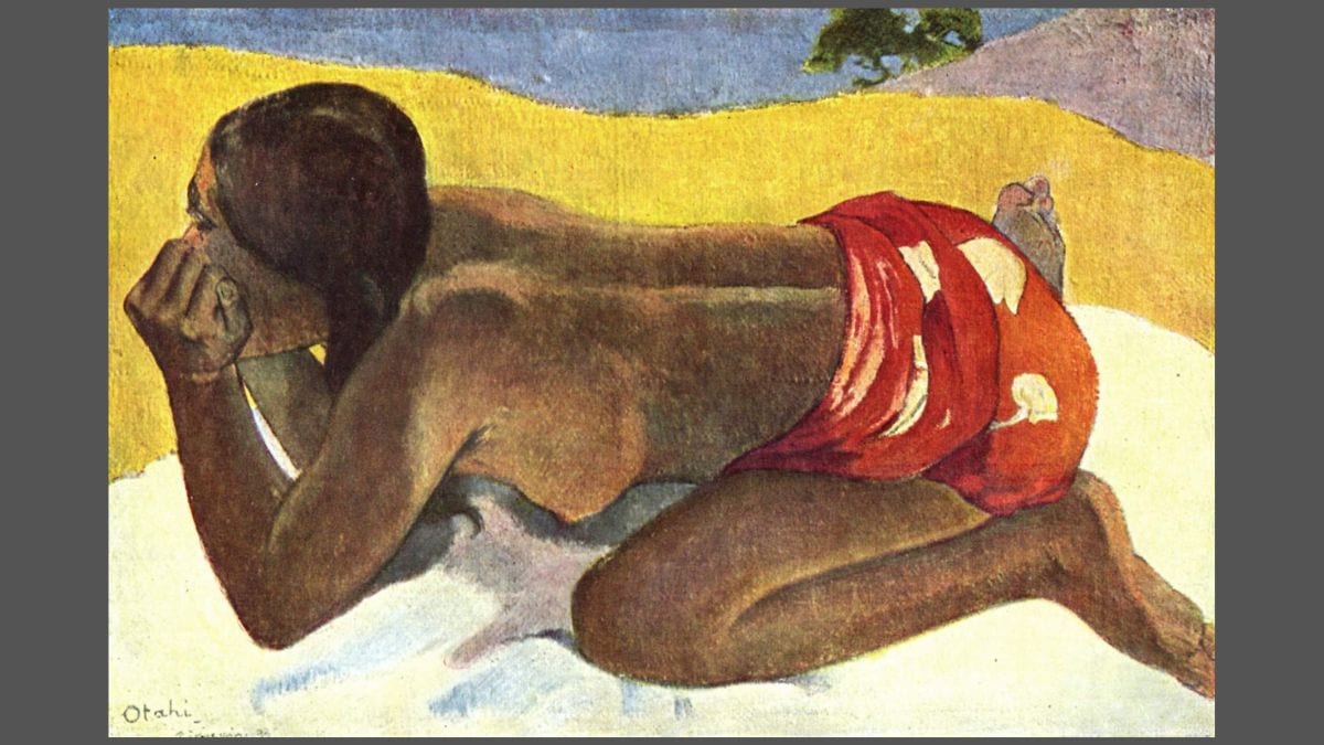 Otahi by Paul Gaugin shown as one of the most expensive paintings to ever be auctioned 