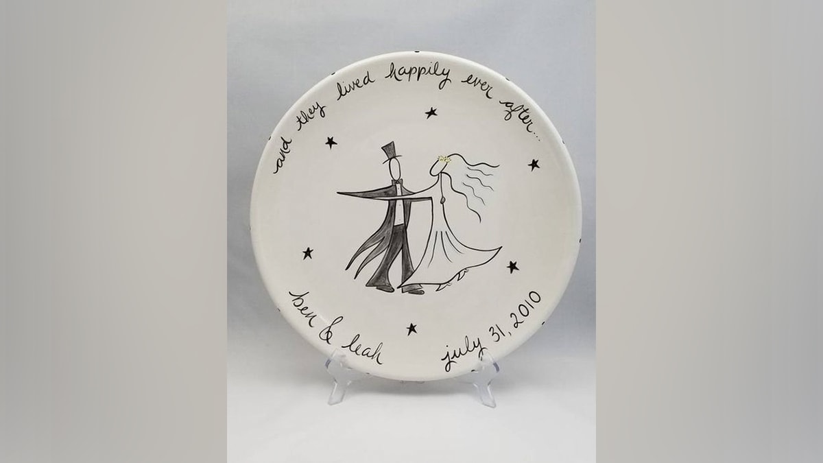 a personalised wedding plate