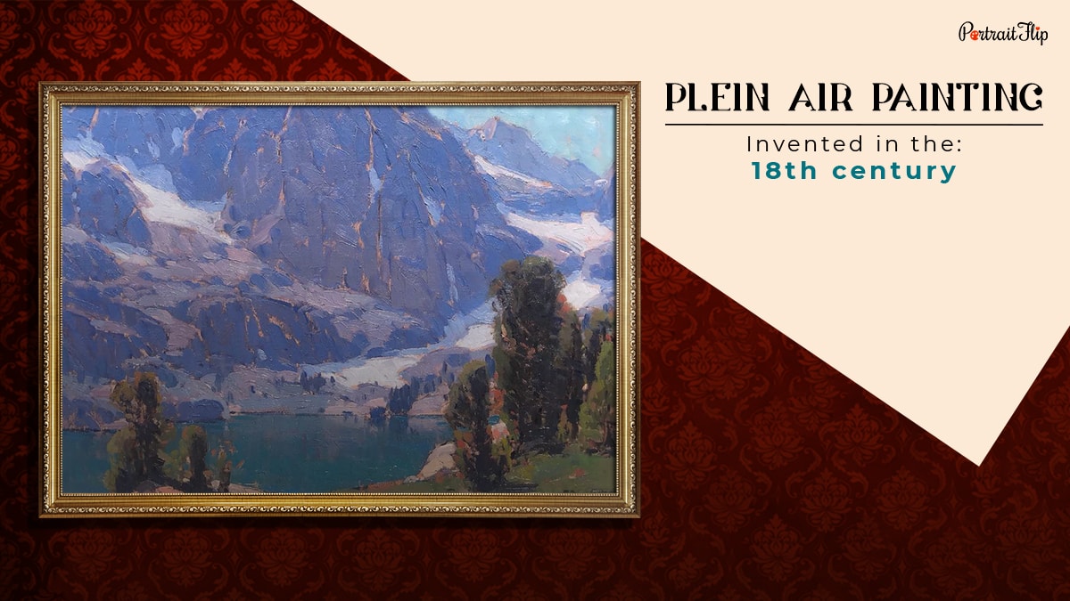 plein air painting technique that was invented in the 18th century shown as one of painting techniques in the all types of paintings, styles, and techniques blog
