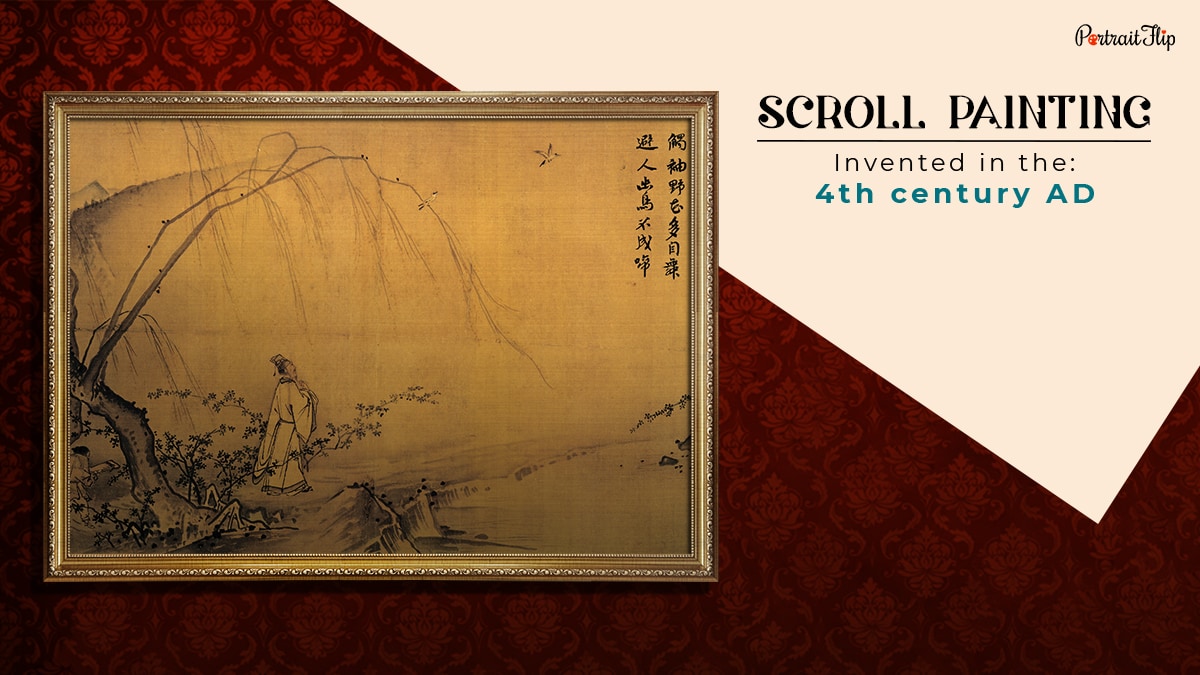 scroll painting technique that was invented in the 4th century AD shown as one of painting techniques in the all types of paintings, styles, and techniques blog