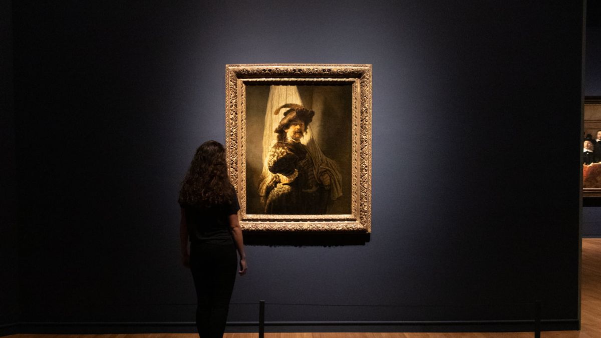 the stand bearer by Rembrandt shown as one of the most expensive paintings to ever be auctioned 