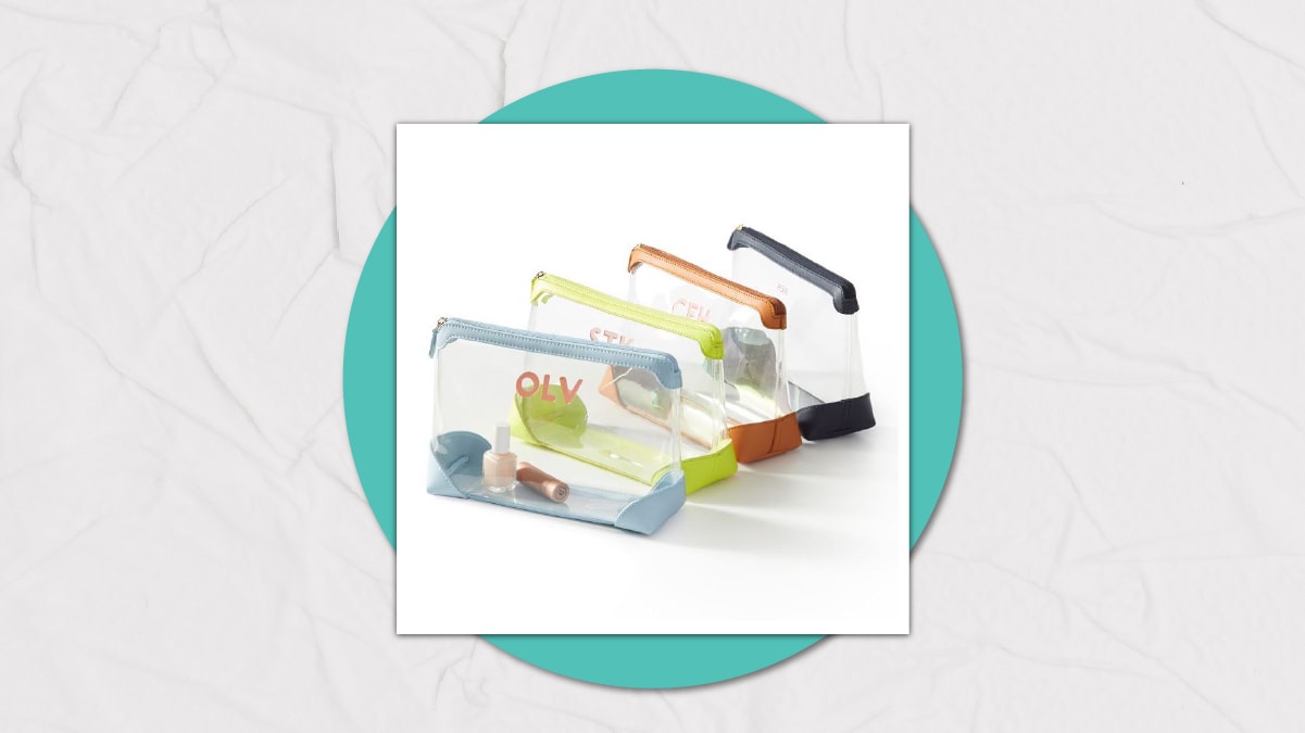 a set of transparent pouch