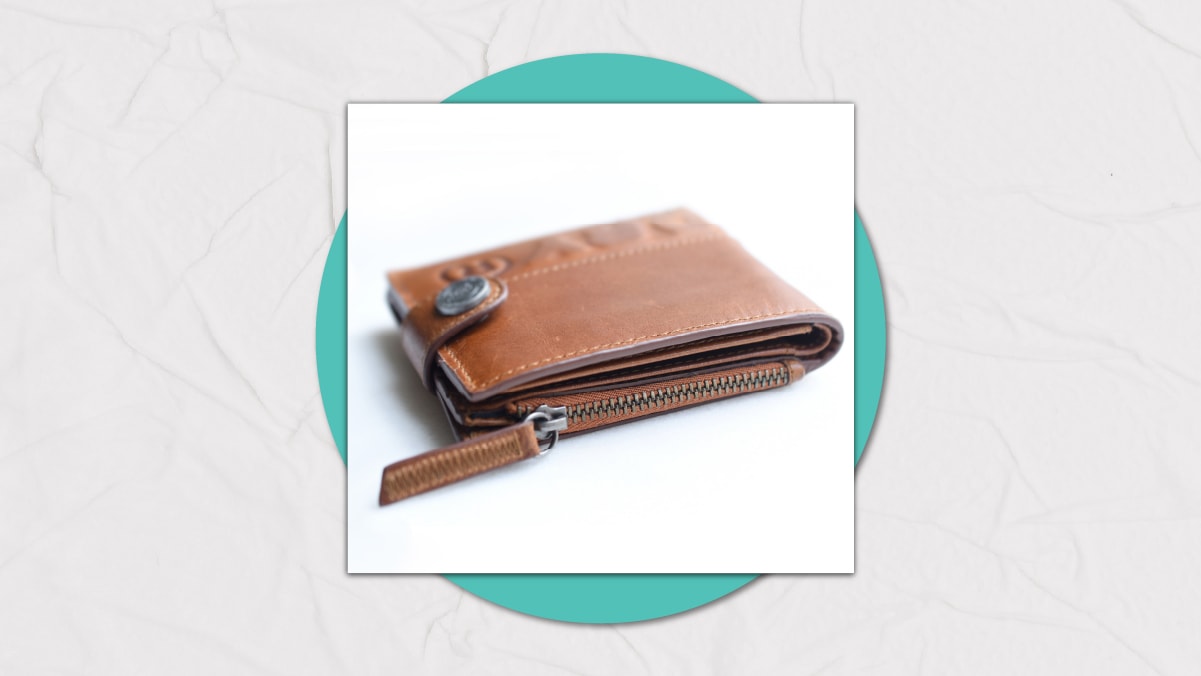 a leather wallet 