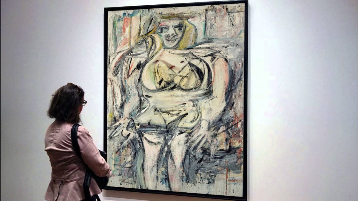 woman 3 or woman III by Willem de Kooning shown as one of the most expensive paintings to ever be auctioned 