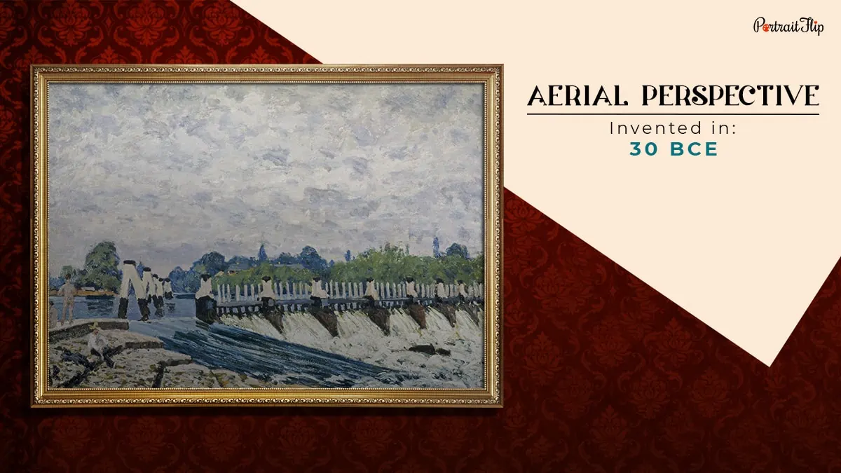 aerial perspective technique that was invented in the 30 BCE shown as one of painting techniques in the all types of paintings, styles, and techniques blog