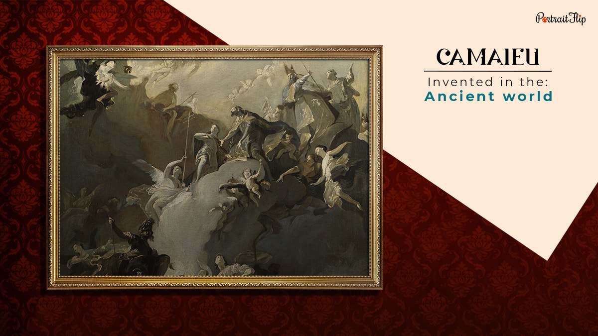 camaieu painting technique that was invented in the ancient world shown as one of painting techniques in the all types of paintings, styles, and techniques blog