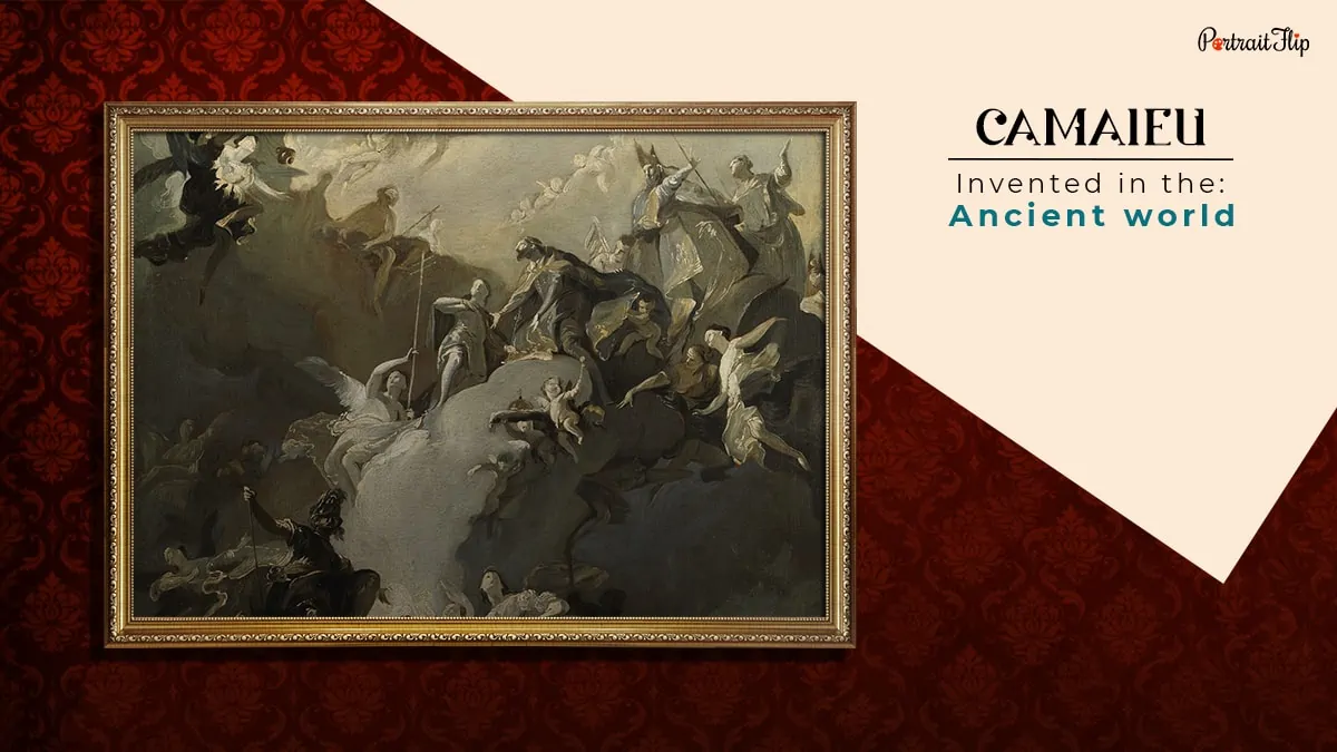 camaieu painting technique that was invented in the ancient world shown as one of painting techniques in the all types of paintings, styles, and techniques blog