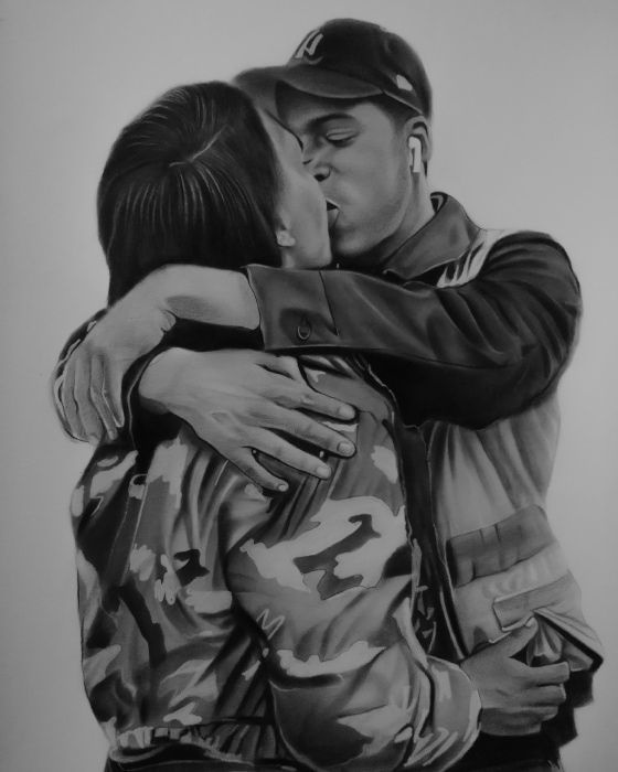 Charcoal Drawing From Photo