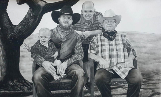 Charcoal Drawing From Photo