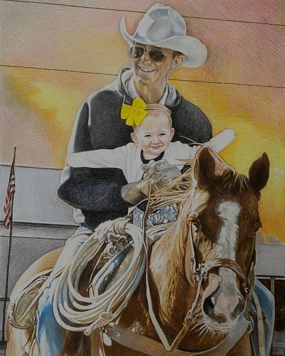 Colored Pencil Drawing From Photo