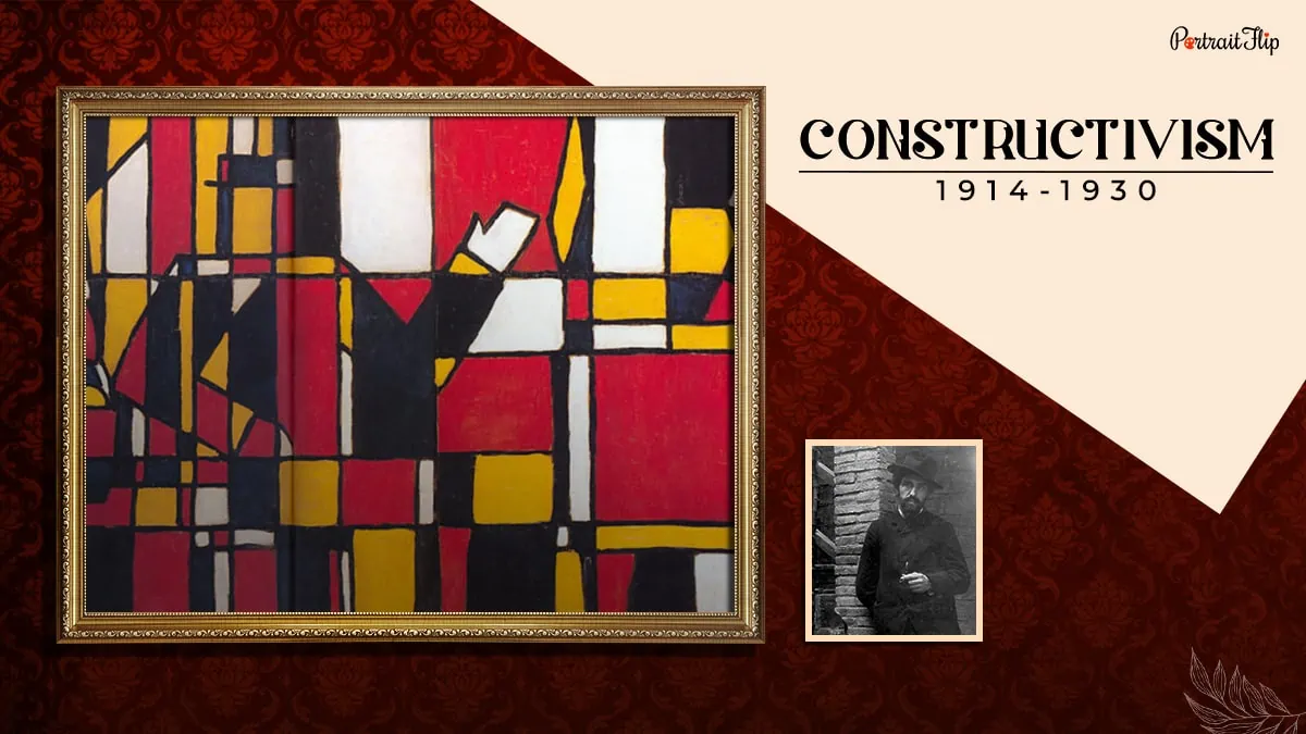a painting painted during the constructivism period that shows one of the types of art styles