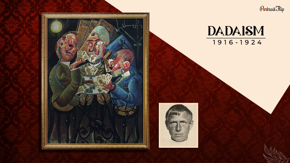 a painting painted during the dadaism period that shows one of the types of art styles