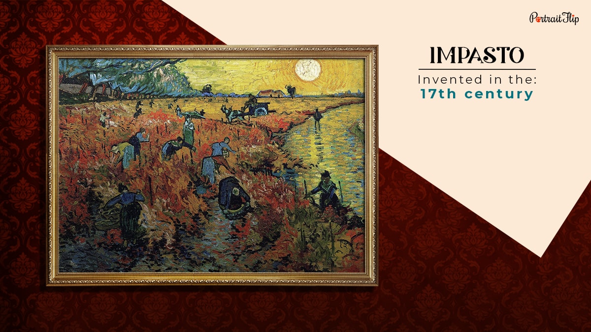 impasto painting technique that was invented in the 17th century shown as one of painting techniques in the all types of paintings, styles, and techniques blog