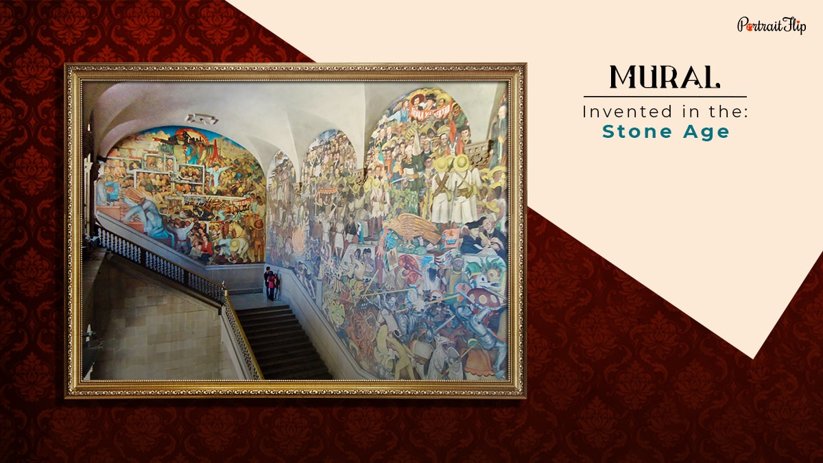 mural painting technique that was invented in the stone age shown as one of painting techniques in the all types of paintings, styles, and techniques blog