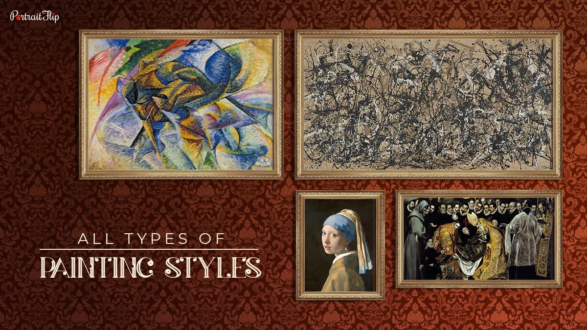 different types of painting styles shown 