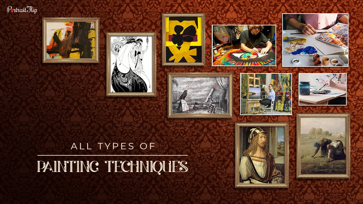 different types of painting techniques shown