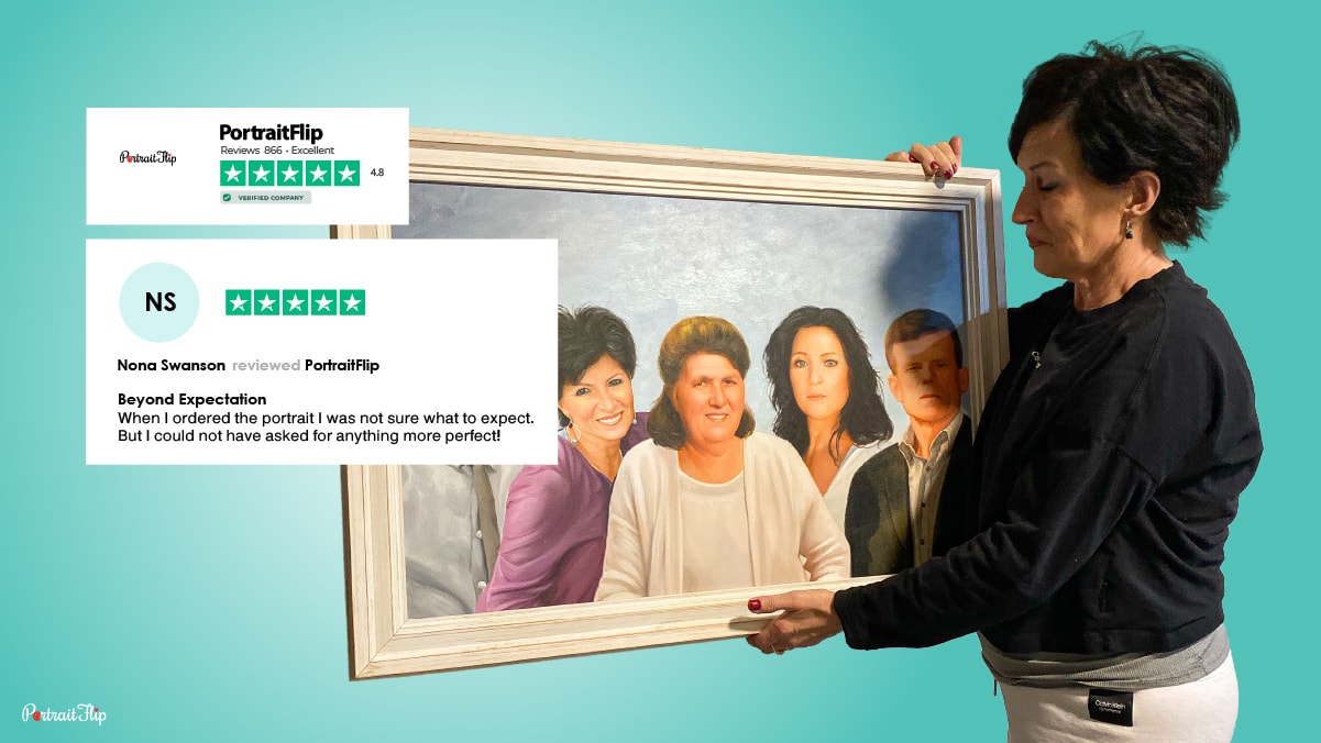 PortraitFlip's Review of a compilation portrait by it's customer