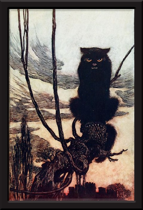 by day she made herself into a cat painting by Rackham