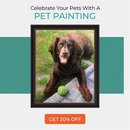 dog painting ad