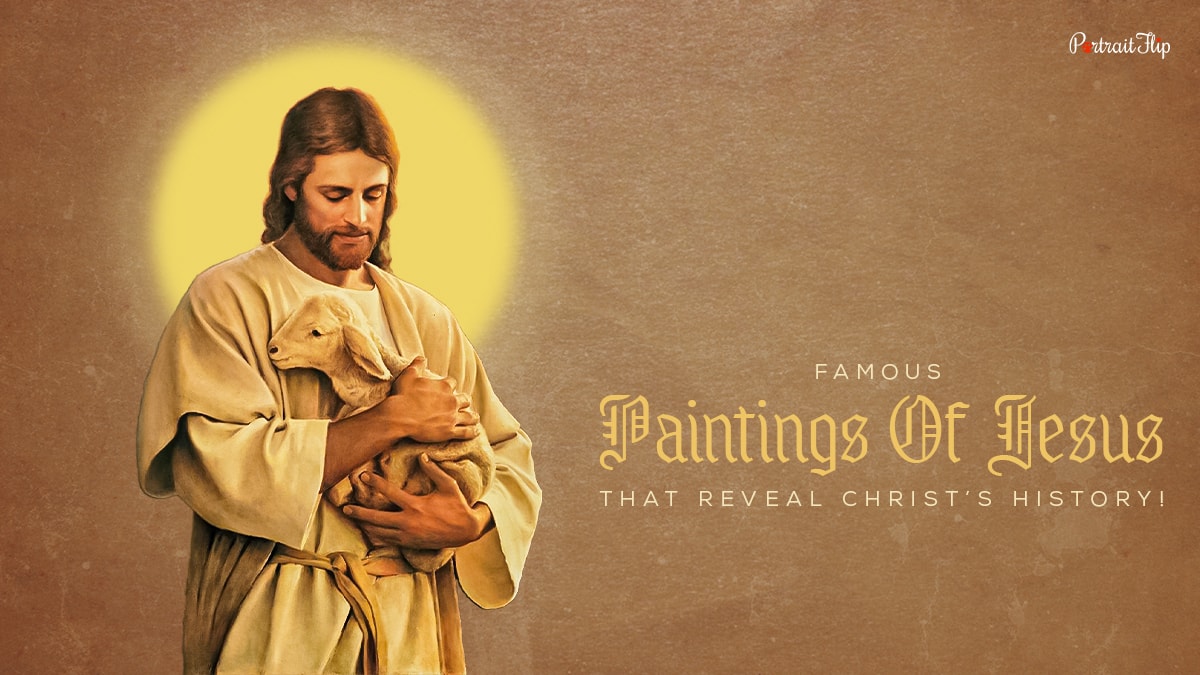 Jesus Christ holding a lamb.